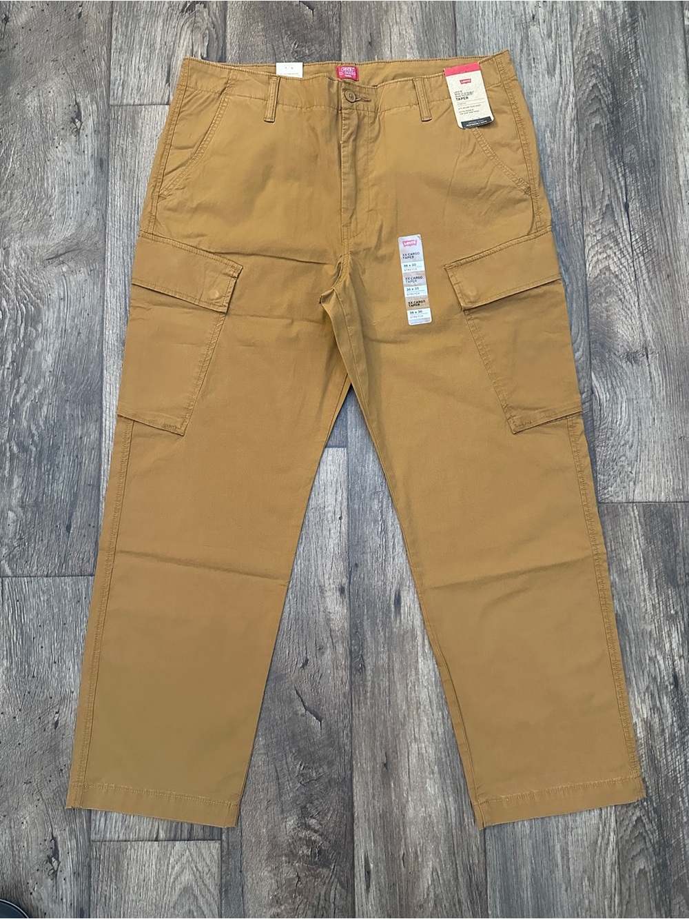 Levi's XX Cargo Taper Stretch Cotton Pants Men's Size 36x30 Brown